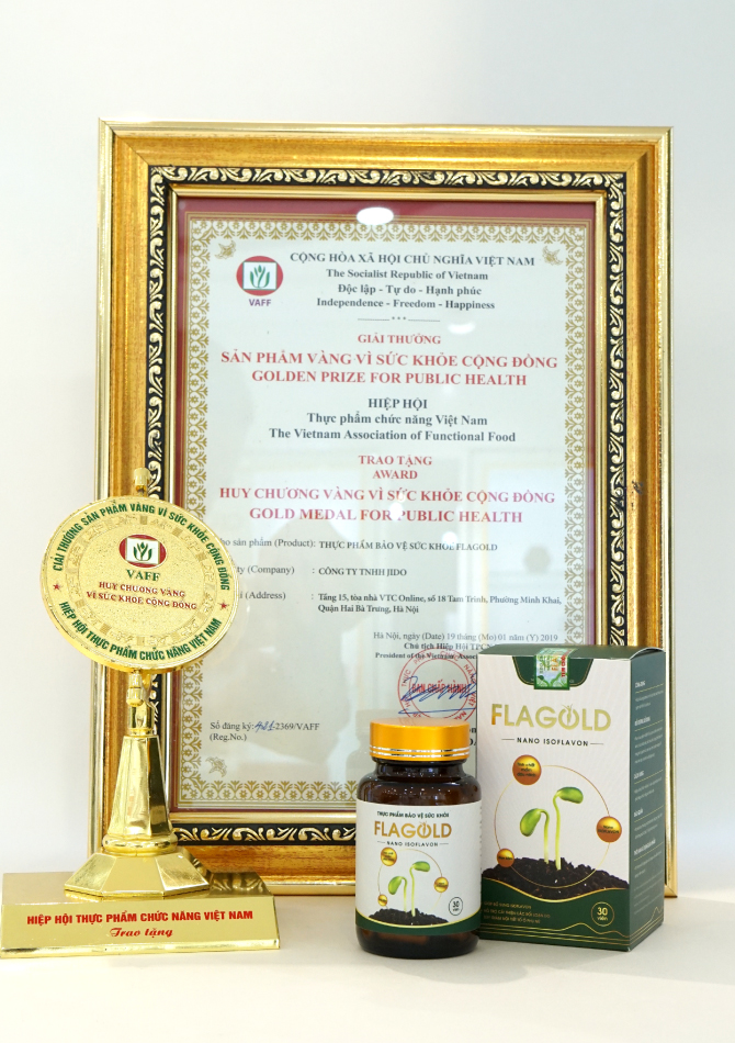 FlaGold- nano mầm đậu nành được trao tặng giải thưởng “Sản phẩm vàng vì sức khỏe cộng đồng”